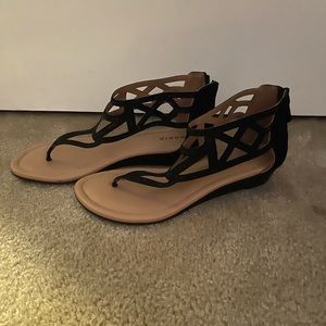 Black Sparkling Sandals
